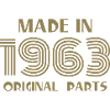 Made 1963 Birthday Retro