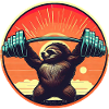 Sloth Dumbbells Fitness Sunset