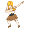 Dabbing Deutsch Dirndl Mädchen Bierkrug