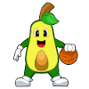 Avocado Basketball Player Basketball