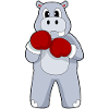 Nilpferd Boxer Boxhandschuhe Boxen
