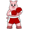 Schwein Boxer Boxhandschuhe Boxen