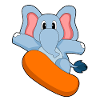 Elephant Snowboarder Snowboard