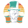 Irish Skull Retro