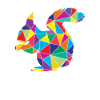 Low Poly Eichhörnchen Geometrie Eichhörnchen