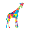 Girafe à géométrie poly basse