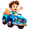 Le garçon et la voiture