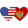 USA Montenegro flag