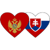 Montenegro Slovakia Flag