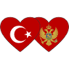 Turkey Montenegro flag