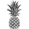 Simple black pineapple