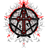 Gothic symbolism in mosaic of stars