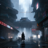Shadow Ronin: Samurai-Silhouette im Regen