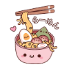 Kawaii Japanese Ramen Noodles Doodle