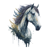 Cheval aquarelle élégant et gracieux