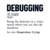 Debugging Definition Developer Coder Programmierer