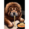 Hund frisst Ramen