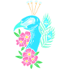 Beautiful peacock zookeeper