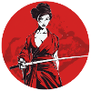 Samurai Lady in red