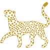 Singing cheetah in gold