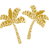 golden palm trees