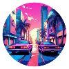 Sunset in Retro City