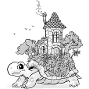 Child turtle with house