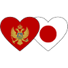 Montenegro Japan Flag