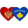 Montenegro Kosovo Flag