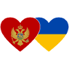 Montenegro Ukraine flag