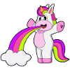 Einhorn Wolken Regenbogen