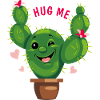 Smiling cactus. Hug me
