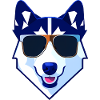 Husky with sunglasses