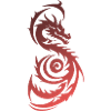 Red Tribal Fantasy Dragon