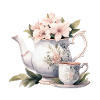 Teapot with flowers
