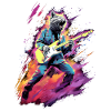 Guitar Playing Cat Rock
