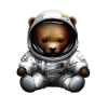 Bear in astronaut costume