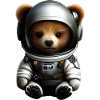Bear in astronaut costume