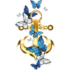 Anchor with butterfly maritime