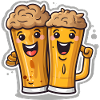 2 Bierglas-Kumpels