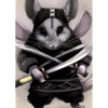 Chinchilla im Ninja-Kostüm