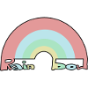 Rainbow pastel pastel lettering