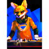 Fox am DJ-Pult