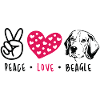 Peace love beagle