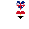 Egipto y Gran Bretaña 100% Genius Flag