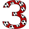 3rd Birthday Football Red