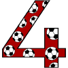 4th Birthday Football Red