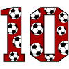 10th Birthday Football Red