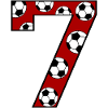 7e anniversaire Football Rouge
