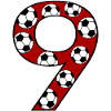 9th Birthday Football Red